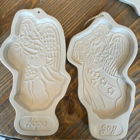 Longaberger Vintage 1993-1996 Full Set of Angel Cookie Molds Joy Peace Hope Love - Picture 4 of 10